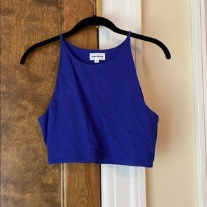 Cropped blue tank
